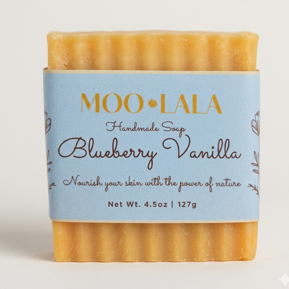 Suet Tallow Goat Milk Blueberry Vanilla Soap