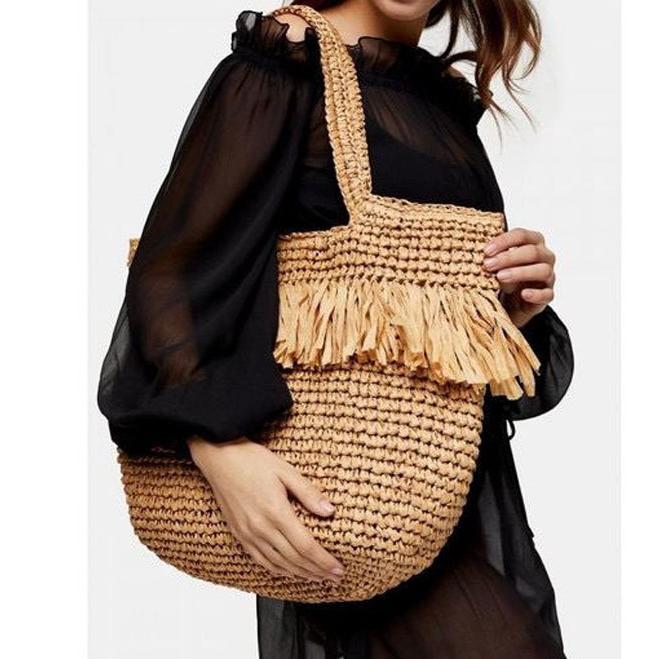 Straw Bag Woven Bag Tassle Straw Bag