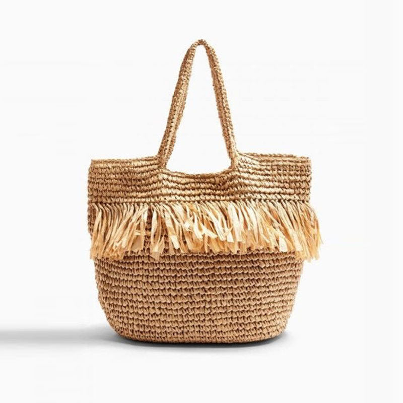 Straw Bag Woven Bag Tassle Straw Bag