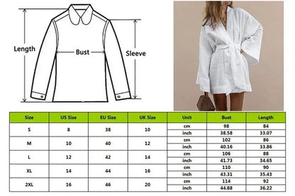 Women's V-Neck Kimono Cardigan Mini Dress