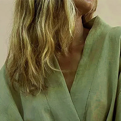 Women's V-Neck Kimono Cardigan Mini Dress