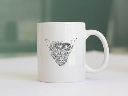Moo LaLa White Coffee Mug