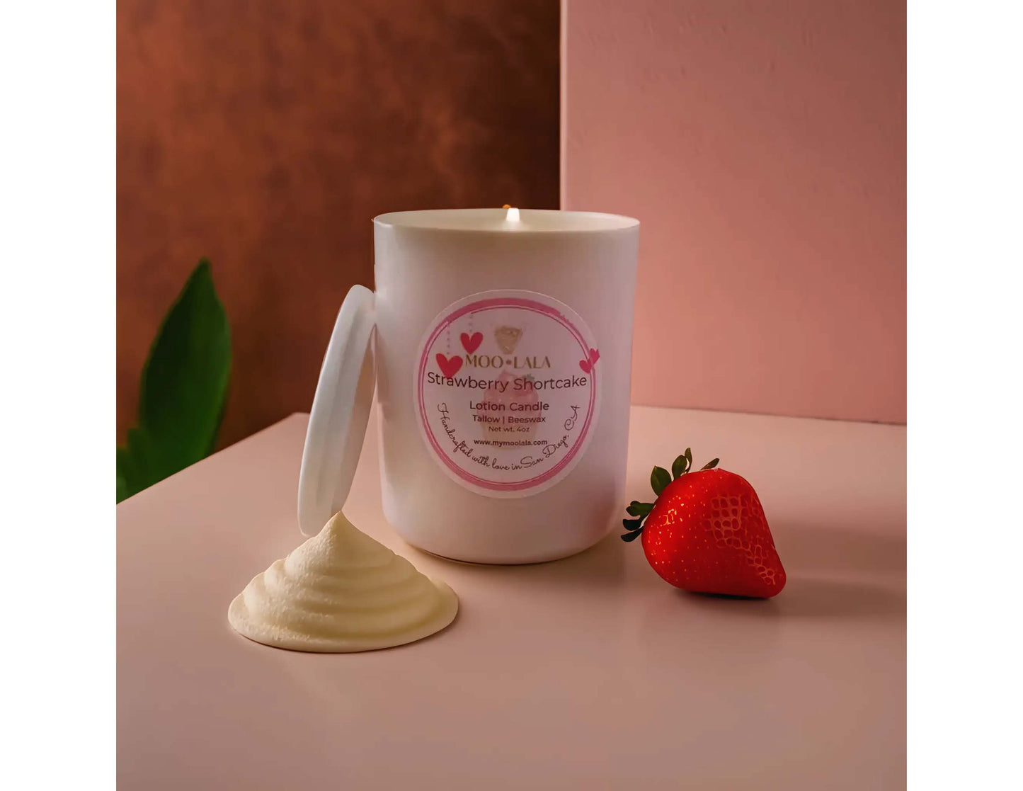 Strawberry Shortcake Suet Tallow Lotion Candle