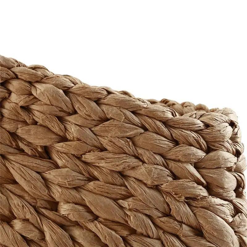 Wicker Straw Half Round Bag